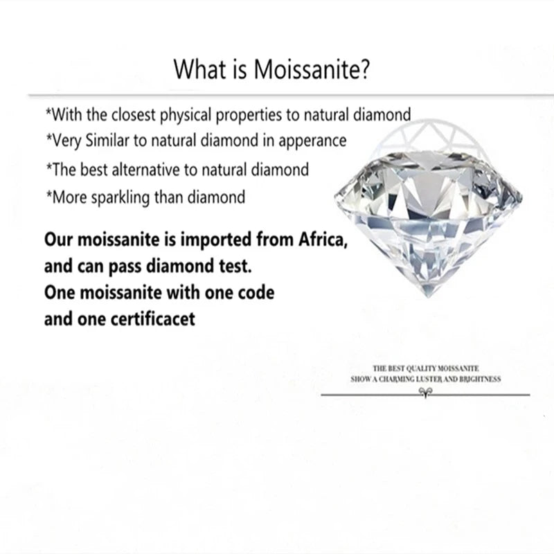 Silver 925 Original 3-5 Carat Excellent Cut Diamond Test Pink Moissanite Engagement Ring for Teen Girls Gift Gemstone Jewelry