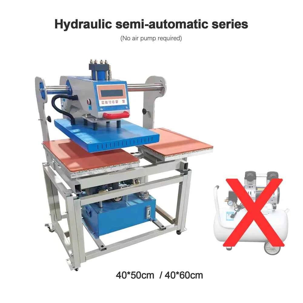 MomoTech New Semi-Automatic Pneumatic Auto-Open Slide 15*15CM Heat Press Machine Multifunctional for Caps Mugs T-Shirts