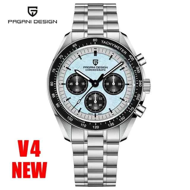 New PAGANI DESIGN Top Mens Watches Automatic Quartz Clock Japan VK63 Business Speed Chronograph Sapphire Mirror Wristwatch 1701