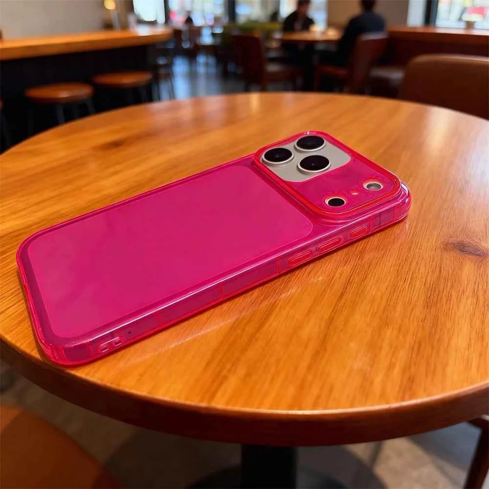 Luminous Neon clear Fluorescent Neon Tpu Silicone Shockproof Phone Cases for iphone 12 13 14 15 16 17 air Pro Max Plus