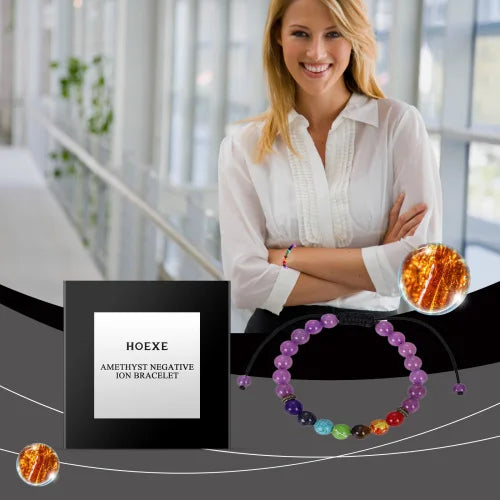 Hoexe  Turquoise Simple Fashion Personality Male And Female Couples Pink Crystal Amethyst Bracelet
