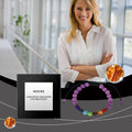 Hoexe  Turquoise Simple Fashion Personality Male And Female Couples Pink Crystal Amethyst Bracelet