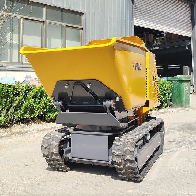 New Arrival Home Use Mini Loader 1200kg Hydraulic Tracked Dump Self-Loading Farm Garden Mini Dumper with Pump Core Component