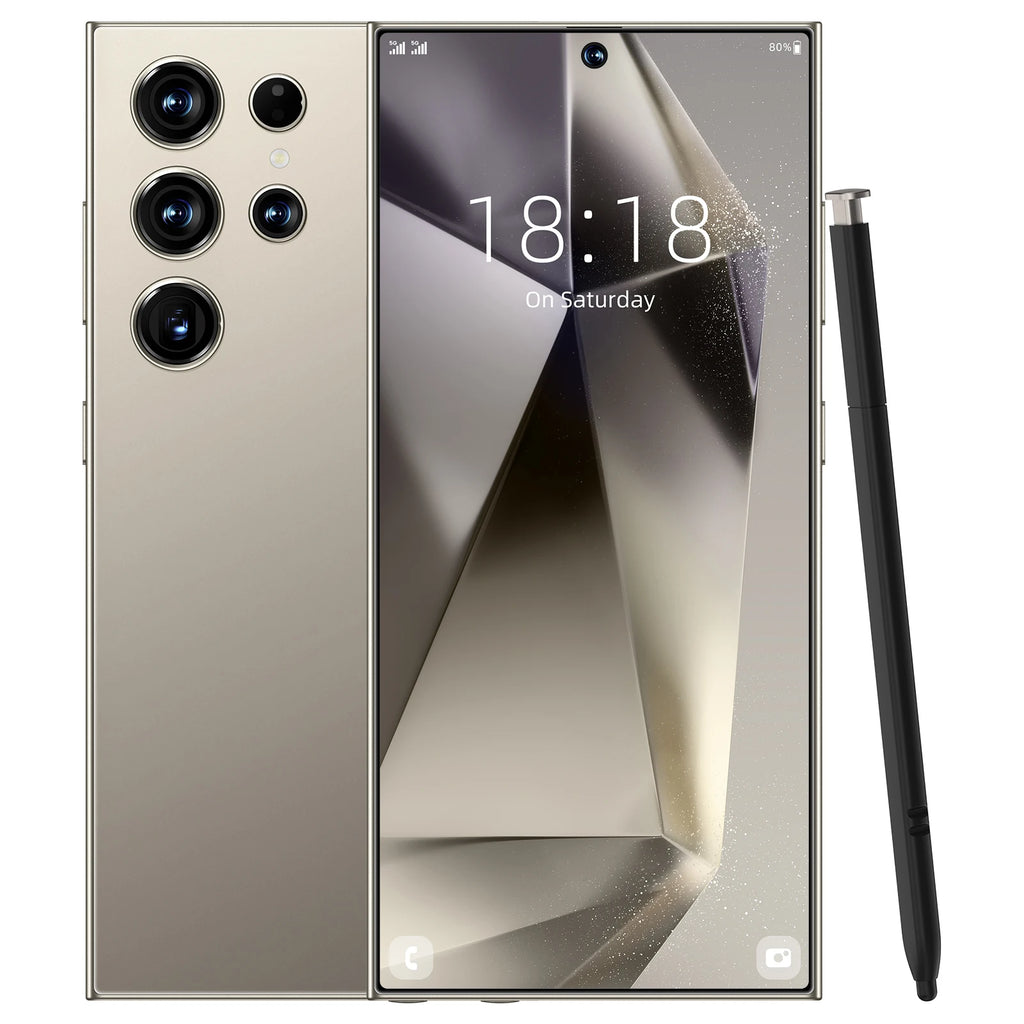 Samsum S24 Ultra Smartphones 8+256GB 5G Dual SIM Original CPU Octa Core HD Screen Resolution LTE Cellular Mobile Phone