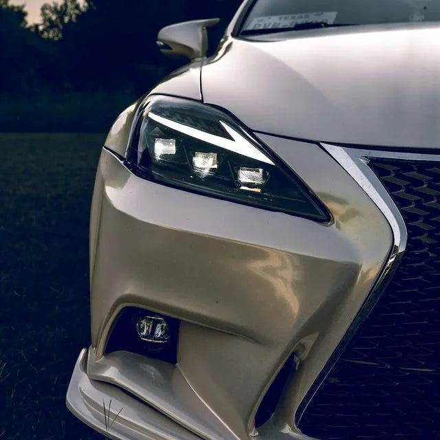 HCMOTIONZ LED Headlights Assembly for 2006-2013 Lexus IS DRL Start Animation 6000k Color Fitting Models IS250 IS350 ISF IS 220d