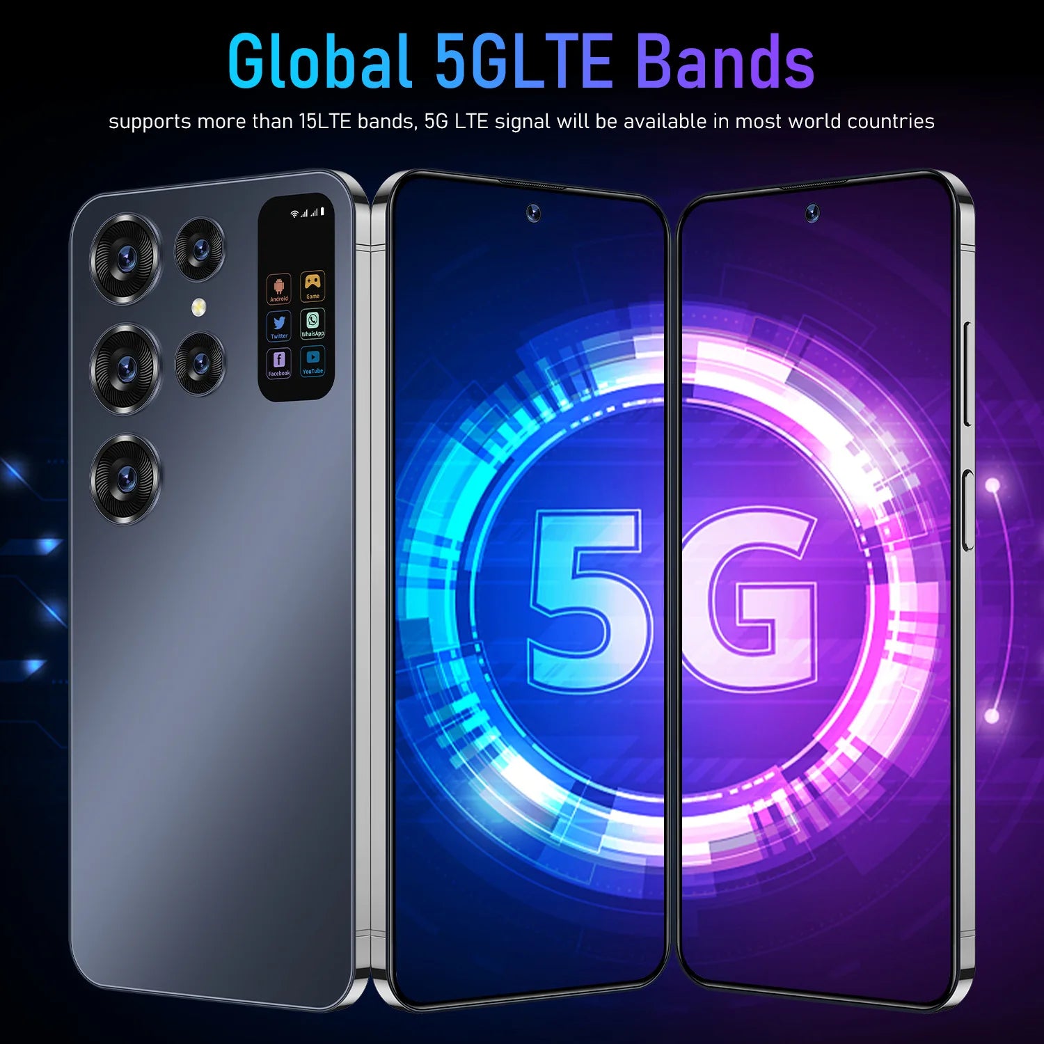 2024 New Ultra-high Speed S24 Ultra 16GB+1TB 5G Smart Phone 7.2-inch 48MP+108MP 8+2 Android 13 Smart Game Phone