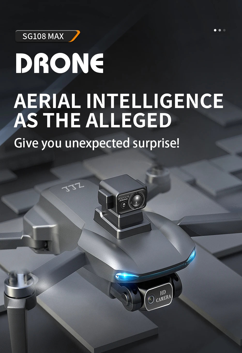2023 Latest ZLL SG108 MAX RC Drone With 4K 5G WIFI 2-Axis Gimbal FPV Drone With Obstacle Avoidance 1200M Distance RC Drone Toys