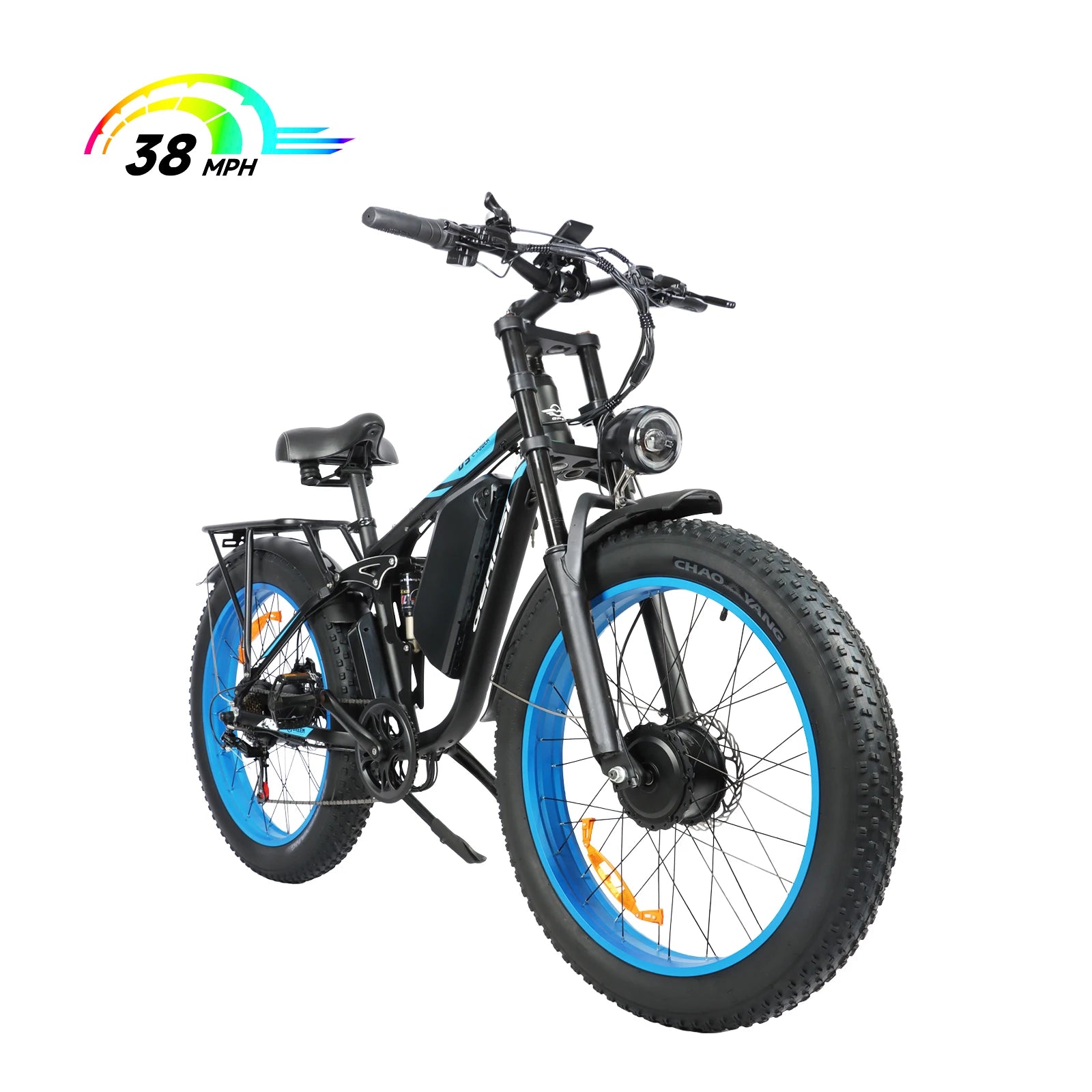 US in Stock Free Shipping Electric Mountain Snow Bike 48v 3000w 55kmh/34mph 60km Range All Terrain Fat Tire E-Bike