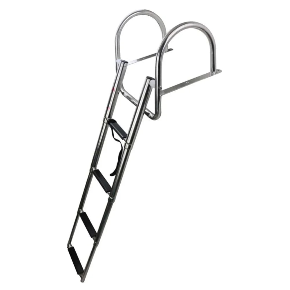 Boat Rope Ladder Extension Swim Assist Folding Ladder 4 Steps for Sailboat Kayak Canoe