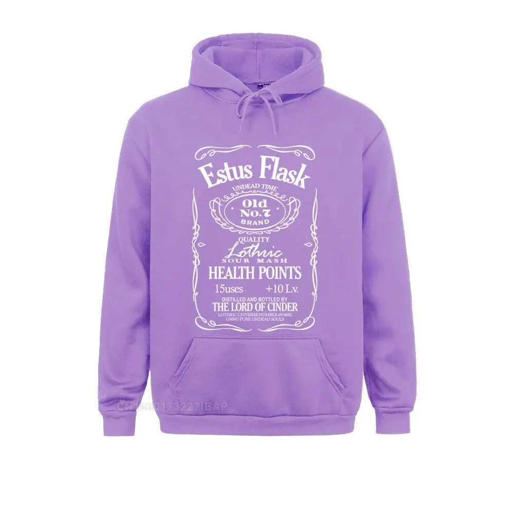 Men's Dark Souls Estus Flask Harajuku Hoodies Game Knight Weapons Drink Sportswear Men Christmas Streetwear Jacket Sweater