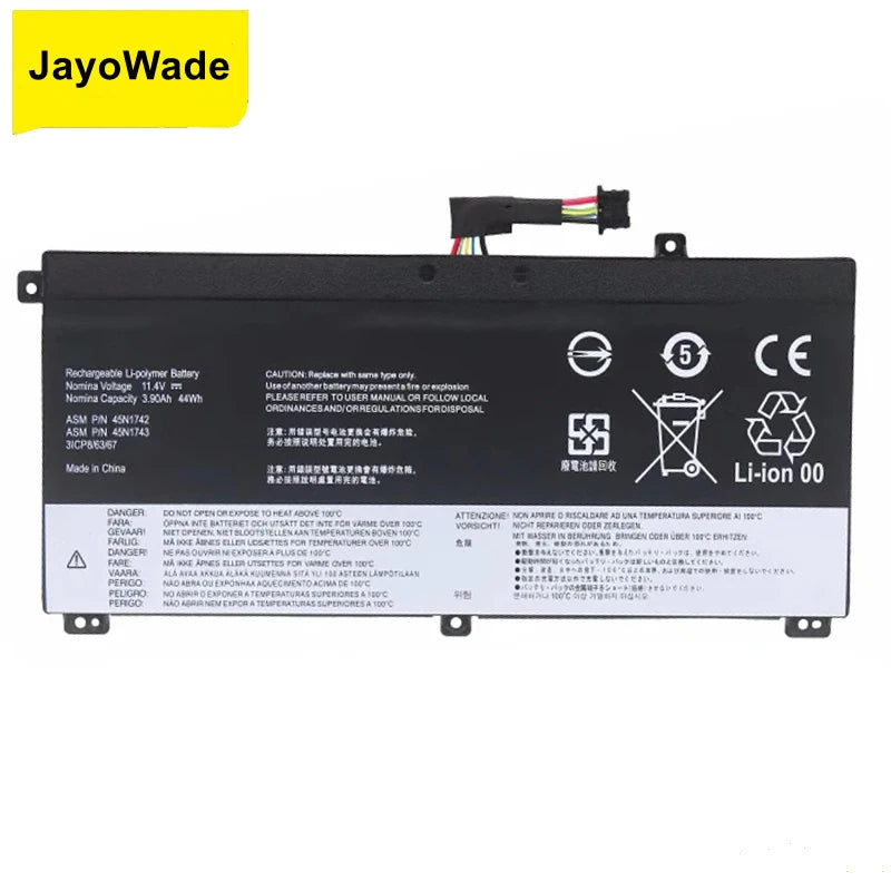 45N1741 45N1742 Laptop Battery for Lenovo T550 T550s T560 W550 W550s P50S Series 45N1740 45N1743 3ICP/7/61/70 11.4V 3990mAh