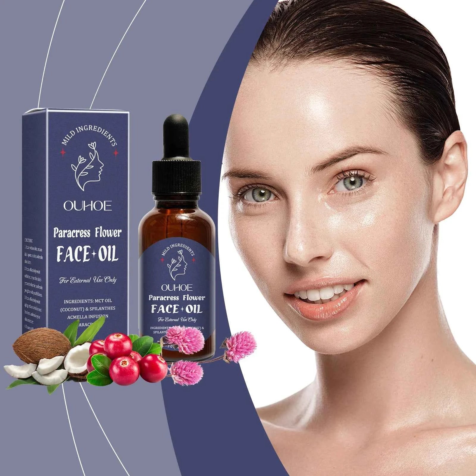 OUHOE Daily Facial Care Essence Moisturizing Essential Oil for Lightening Fine Lines Firming & Delicate Brightening Skin