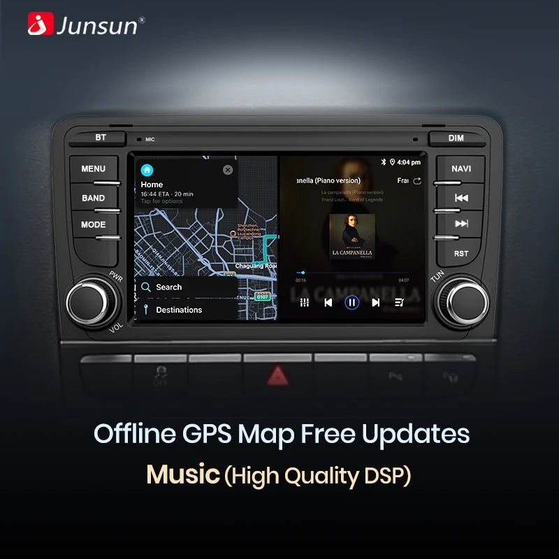 Junsun EU Stock Android Auto Radio for VW Golf 4 Passat POLO Transport T5 Multivan Seat Jetta Carplay Car Head Unit 7 Inch