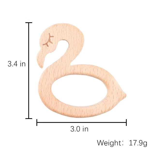 1pc Baby Teether Wooden Animal Pacifier Pendant BPA Free Beech Koala Rodent Teething Toys Kids Products Gifts