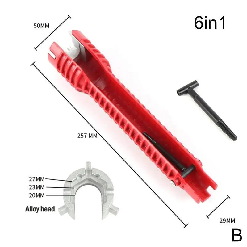 Plumber Tools 8 in 1 Multifunctional English Key Sink Faucet Key Wrench Set Kitchen Anti-slip Repair Pipe Multi Key Hand Tools