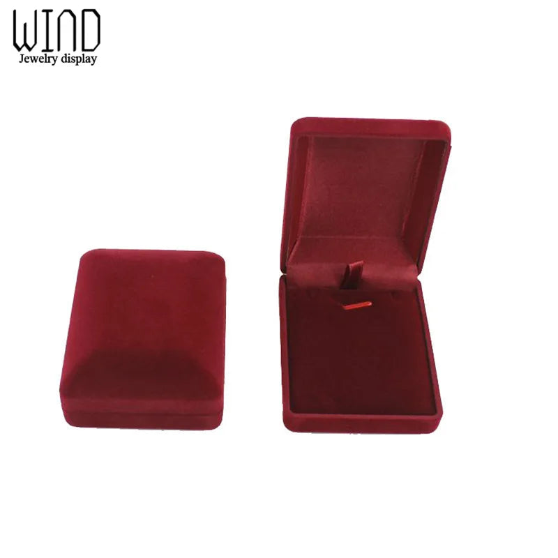 Wholesale Pendant Necklace Chain Storage Package Gift Box Soft Black/Red/Velvet Casket Long Earrings Jewelry Organizer Box