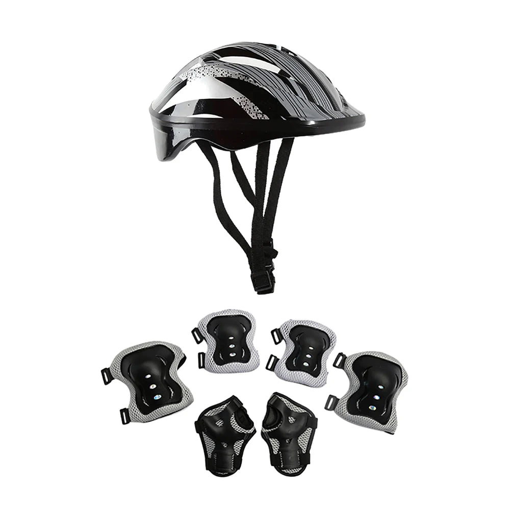 Kids Adjustable Helmet Protective Gear Set Sports Knee Elbow Wrist Pads for Children Boys Girls Bike Skateboard Scooter Roller