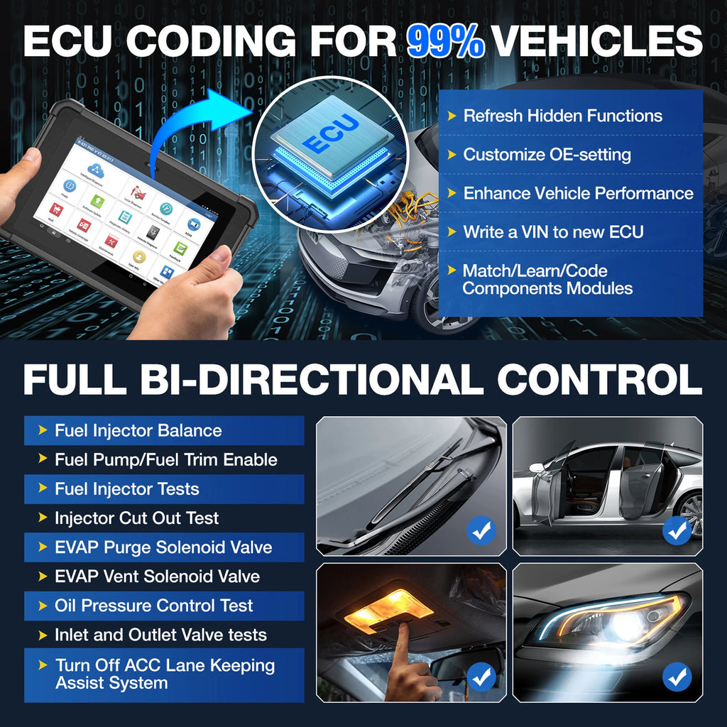 USA EU Warehouse Launch X431 PAD5 ECU Online Programming Coding Automotive Scan Tool Full System Diagnostic Tool