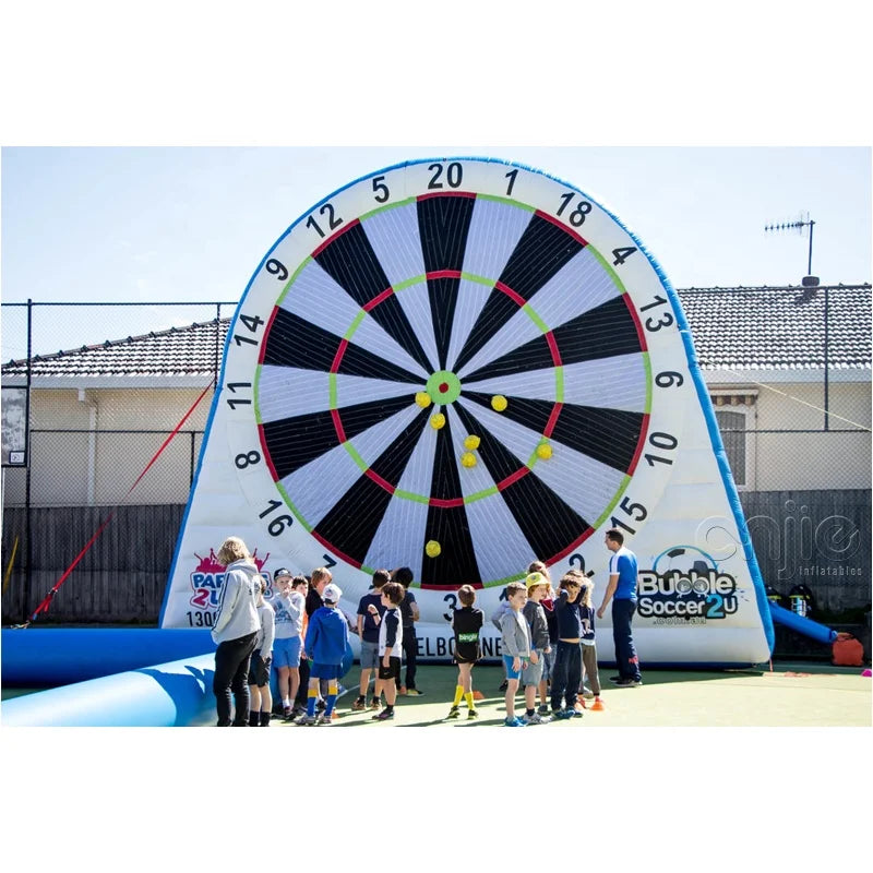 Custom Made 5m High Inflatable Soccer Dart Board Game, Inflatable Soccer Darts Footballs Dart Sport Game