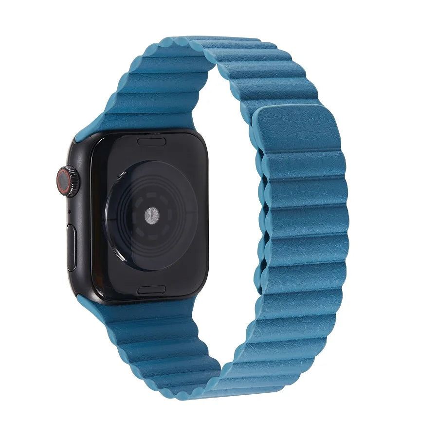 Dropshopping Leather Links for IWatch Band 45mm 41mm 44mm 40mm Magnetic Loop Bracelet for Iwatch Series 8 7 SE 6 5 4 3 Strap