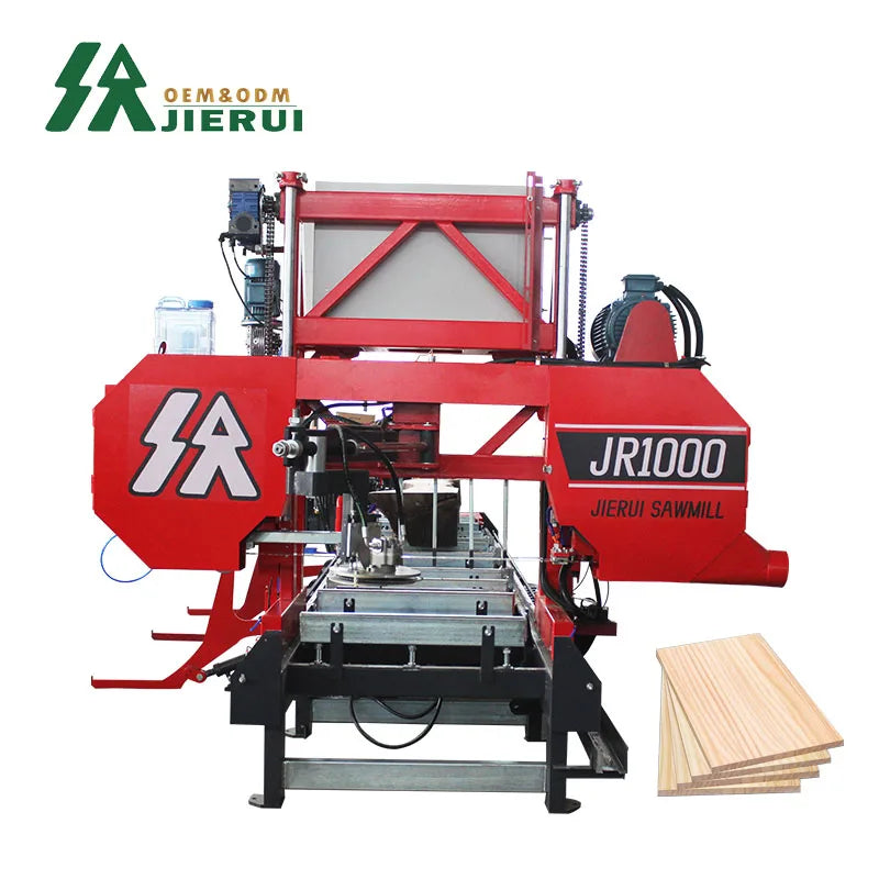 Gasoline Hydraulics Wood Saw Portable Sawmill Machine Horizontal Automatic Band Sawmill Machinery with Gasoline Engine