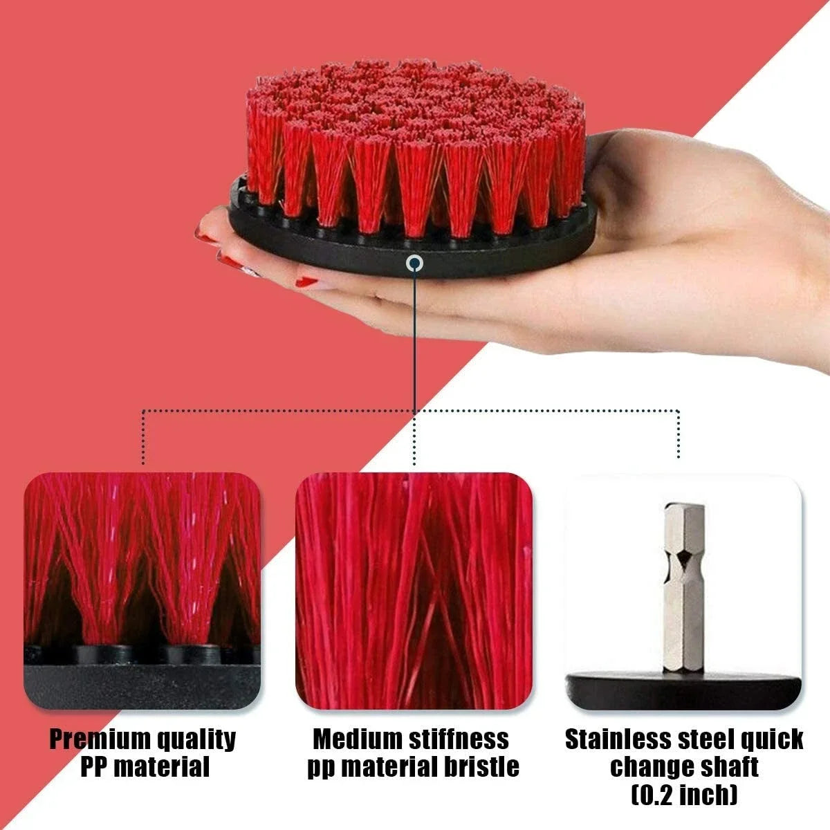 US Local Stock Ships in 24H Free Shipping USA 14x Electric Drill Brush Attachment Set All Purpose Cleaning Kit Power Scrubber