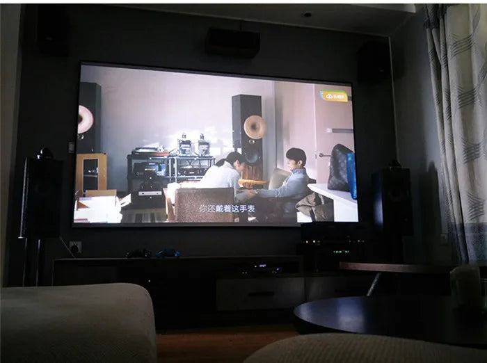 2026 New 125 Inch Home Theater Fixed Frame Cinema Projector Screen Matte White Home Projection Screens