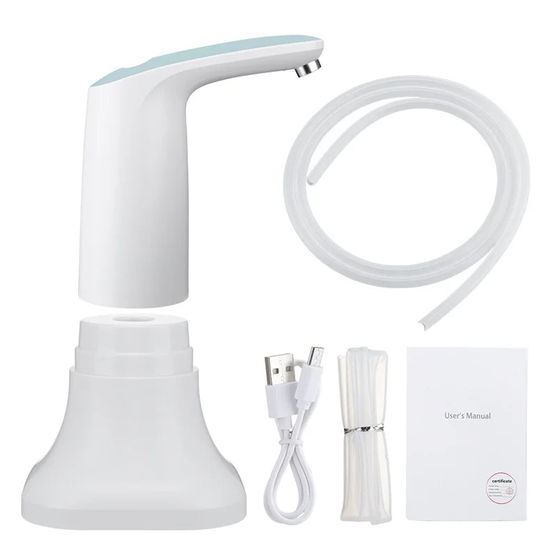 New Electric Smart Water Bottle Dispenser Portable Automatic Drinking Water Pump with Base LED Night Light Device