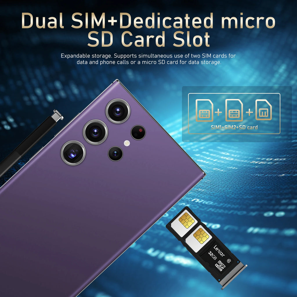 Cellphone S24 ultra 5g Smartphone Original Android Telephone S24 ultra Smartphones for 16GB+1TB 5G Mobile Phones Dual SIM