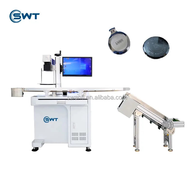20W High Precision Camera Vision Positioning Raycus Fiber Laser Marking Machine CCD Visual Automatic Detection