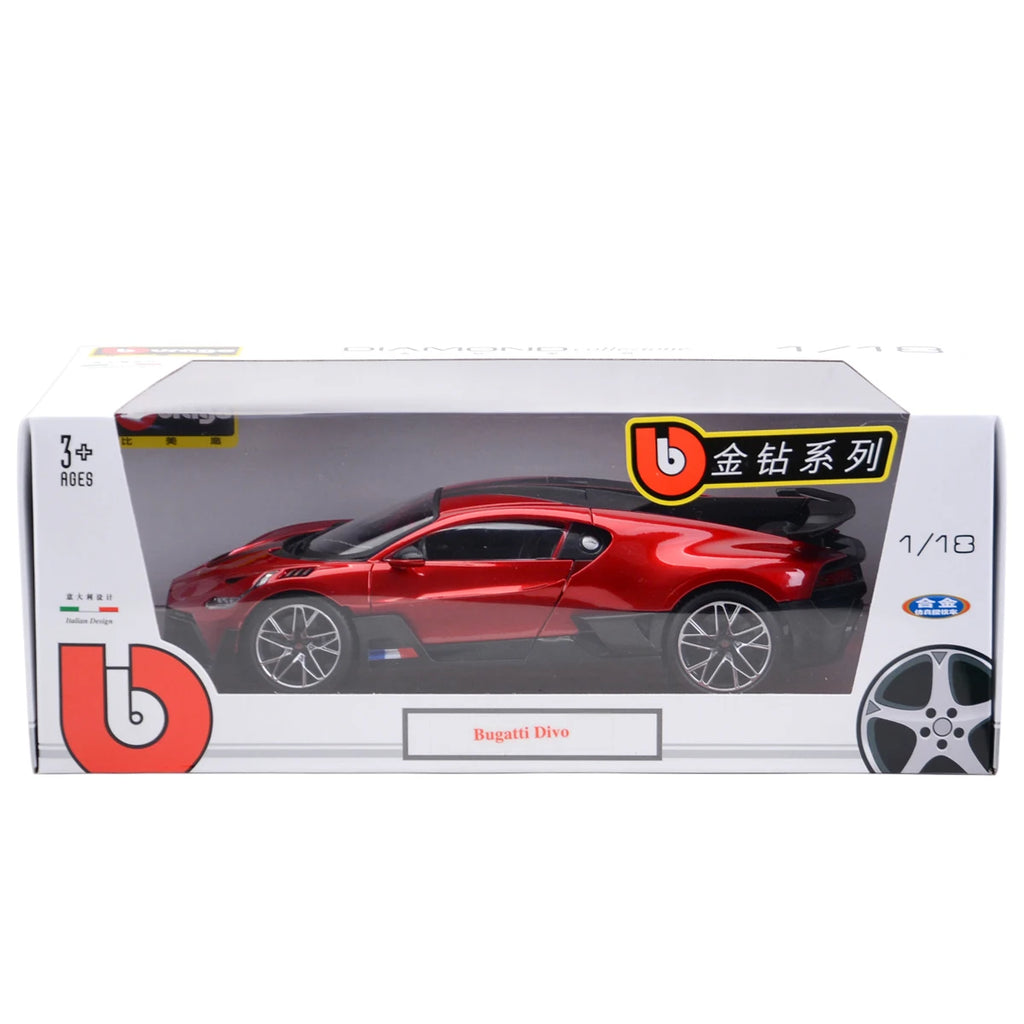 Bburago 1:18 Bugatti Divo Sports Car Static Simulation Die Cast Vehicles Collectible Model Car Toys