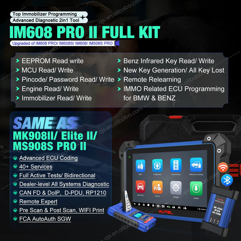 Autel MaxiIM IM 608 PRO II 2 Car Key Programming IM608S IM608 PRO2 IKey Programmer XP400PRO Vehicle OBD2 Scanner Diagnostic Tool