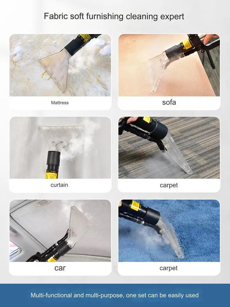 GR-10 Cold Water  Steam Suction Carpet Cleaning Machine  25000Pa for Car Sofas Curtains Carpets Mattresses and Home Appliances
