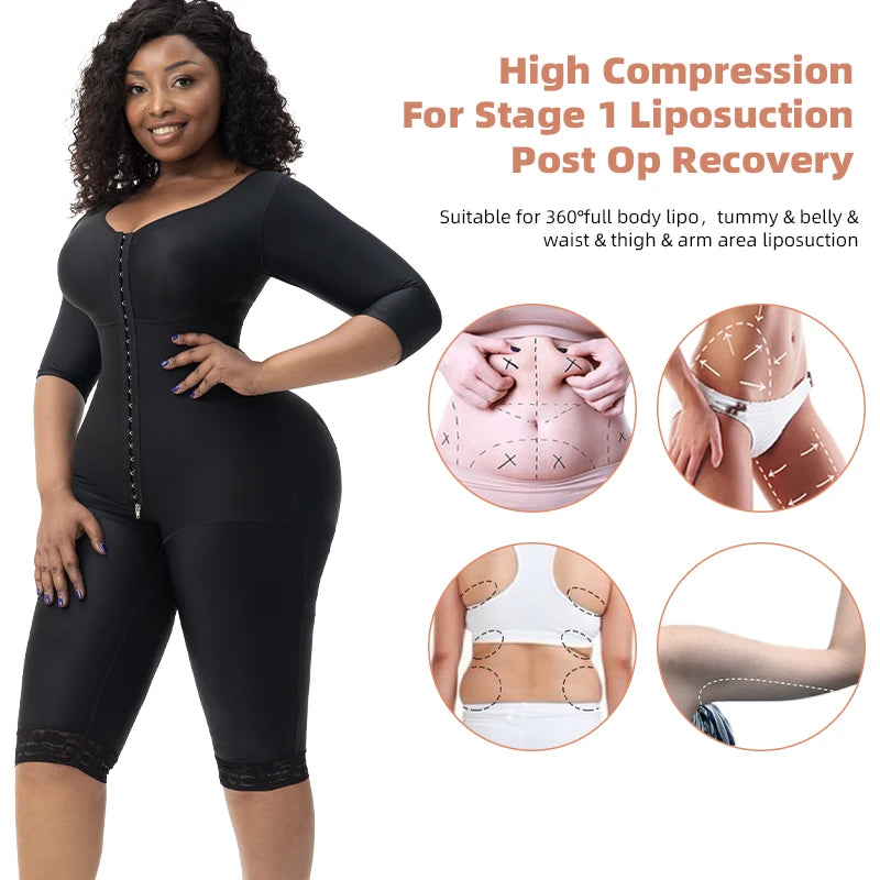 Custom Private Label  Post Op Surgery Reductoras Colombianas Faja De Mujer Bbl Shaper High Compression Garments Body Shapewear