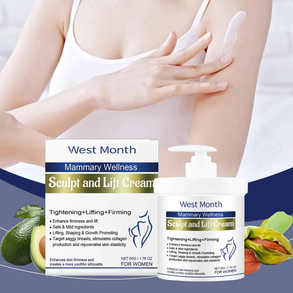 West&Month Gentle Lifting Elastic Breast Care Cream Hydrating and Firming Breast Massage Cream