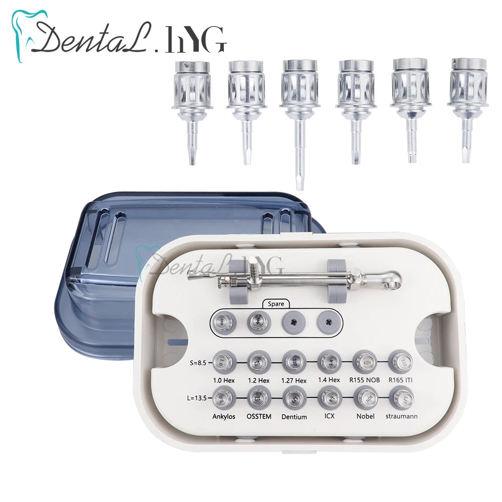 Fast ShipDental Universal Implant Torque Screwdriver Wrench Prosthetic Restoration Ratchet Kits Dentistry Implant Tool 10-70NCM