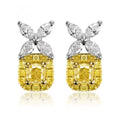 Sgarit Jewelry Manufacturer Custom Jewelry Stud Earrings 14K White Gold 1ct Yellow Moissanite Stud Earrings Anniversary Gift