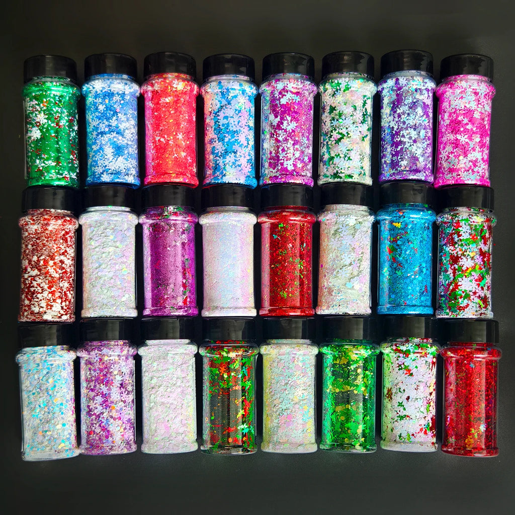 US Warehouse High Bright Glitter Set Free Shipping High Quality Polyester Hexagon Glitter Powder for Resin Crafts Nail