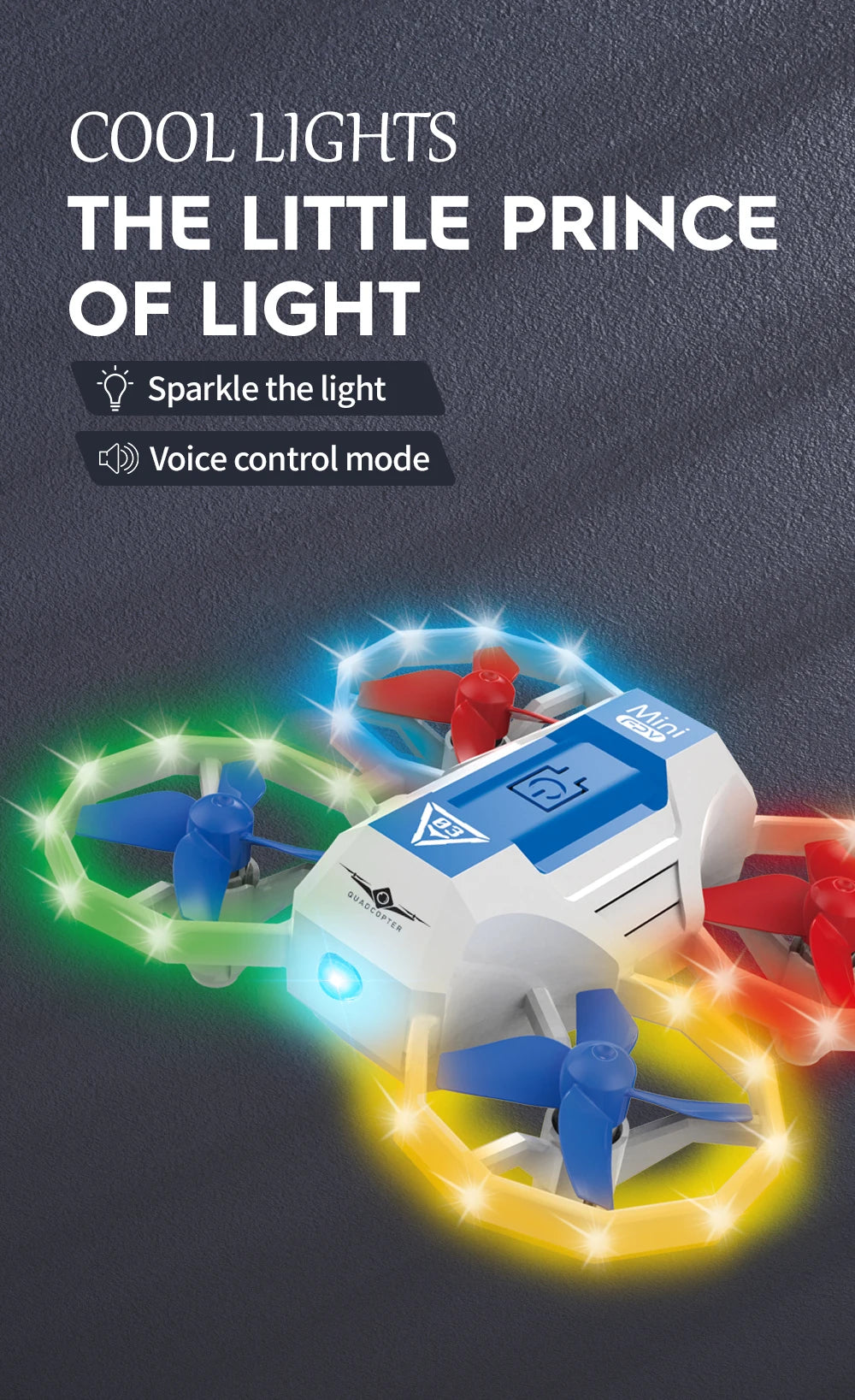 KF601 Pocket Rc Drones Protective Design Cool Colorful Light Drone for Kids Beginner Education Drone Toys