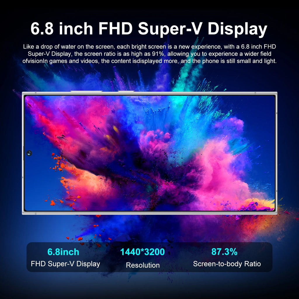 Hot Selling S24 Ultra Original 5G Android 13.0 Smartphone with 12GB RAM + 512TB 144Hz 108MP Deca Core Spanish
