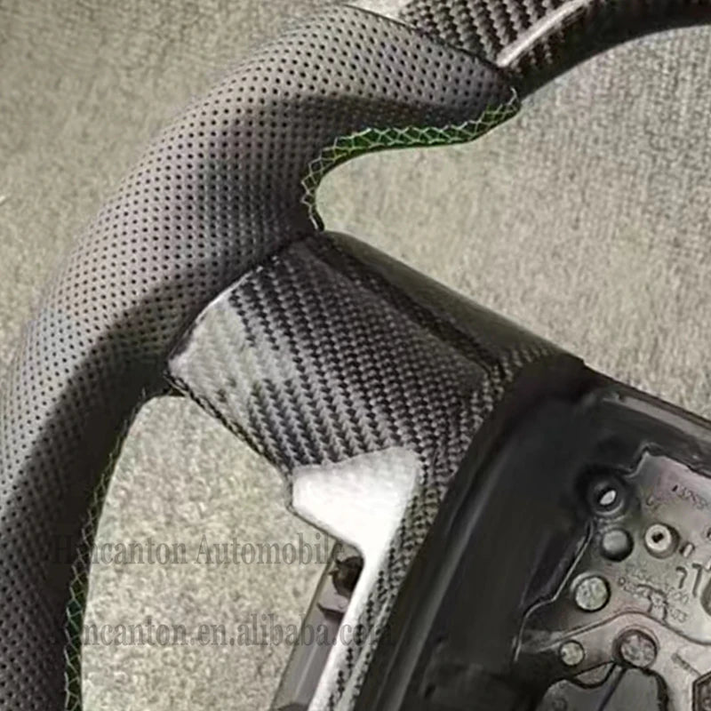 Hot Sale Wholesale Carbon Fiber Perforated Leather Wheel Fit for Ford Raptor F150 Car Steering Wheel