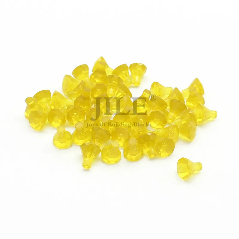100pcs Moc Rock 1x1 Jewel 24 Facet Stone 30153 City Street View Diamond Building Bricks Blocks Bulk Compatible with Assembles