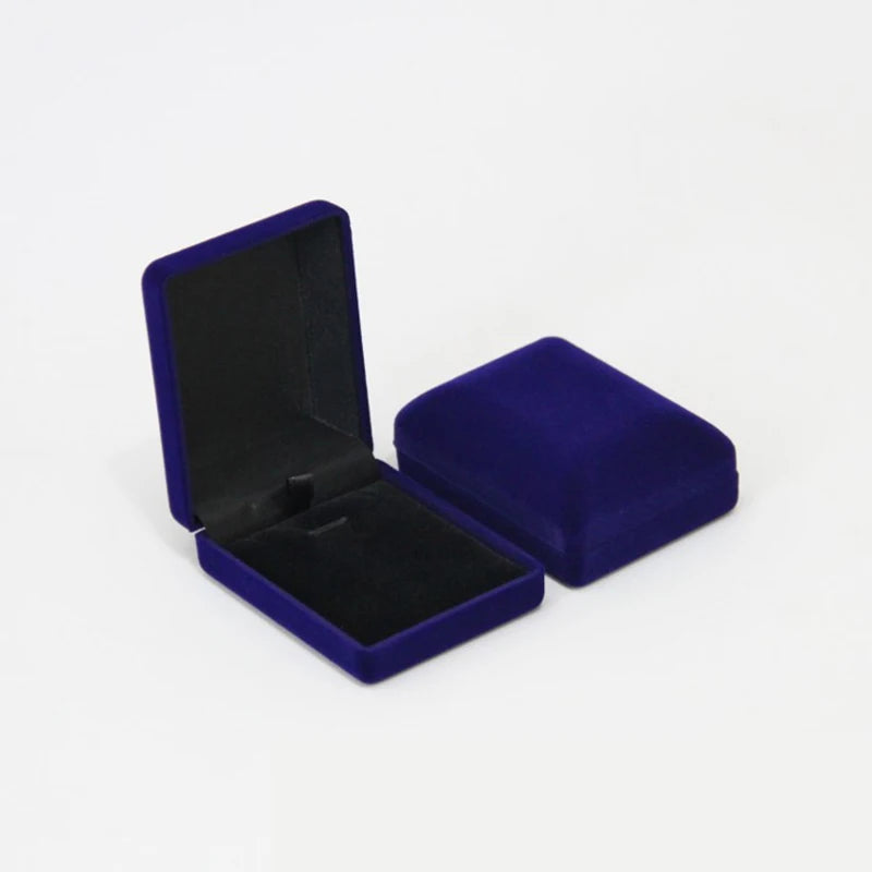 Wholesale Pendant Necklace Chain Storage Package Gift Box Soft Black Blue/Red/Velvet Casket Long Earrings Jewelry Organizer Box