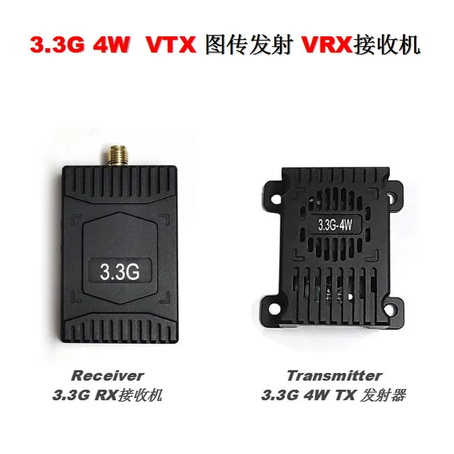 Ready Stock 3.3G 4W VTX 3.3G VTX 3.3G VRX 16CH RTF Video Transmission for FPV Racing Drone Accessories