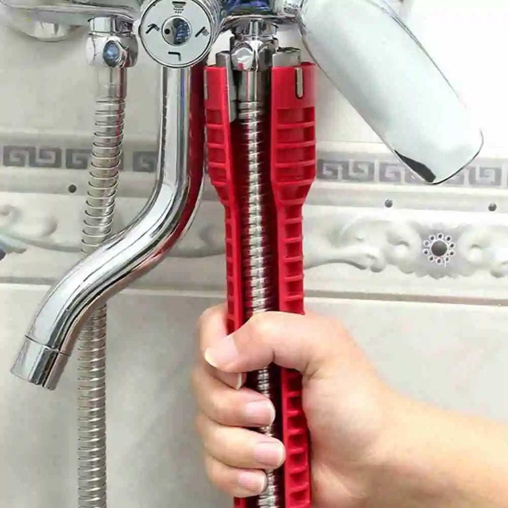 Plumber Tools 8 in 1 Multifunctional English Key Sink Faucet Key Wrench Set Kitchen Anti-slip Repair Pipe Multi Key Hand Tools