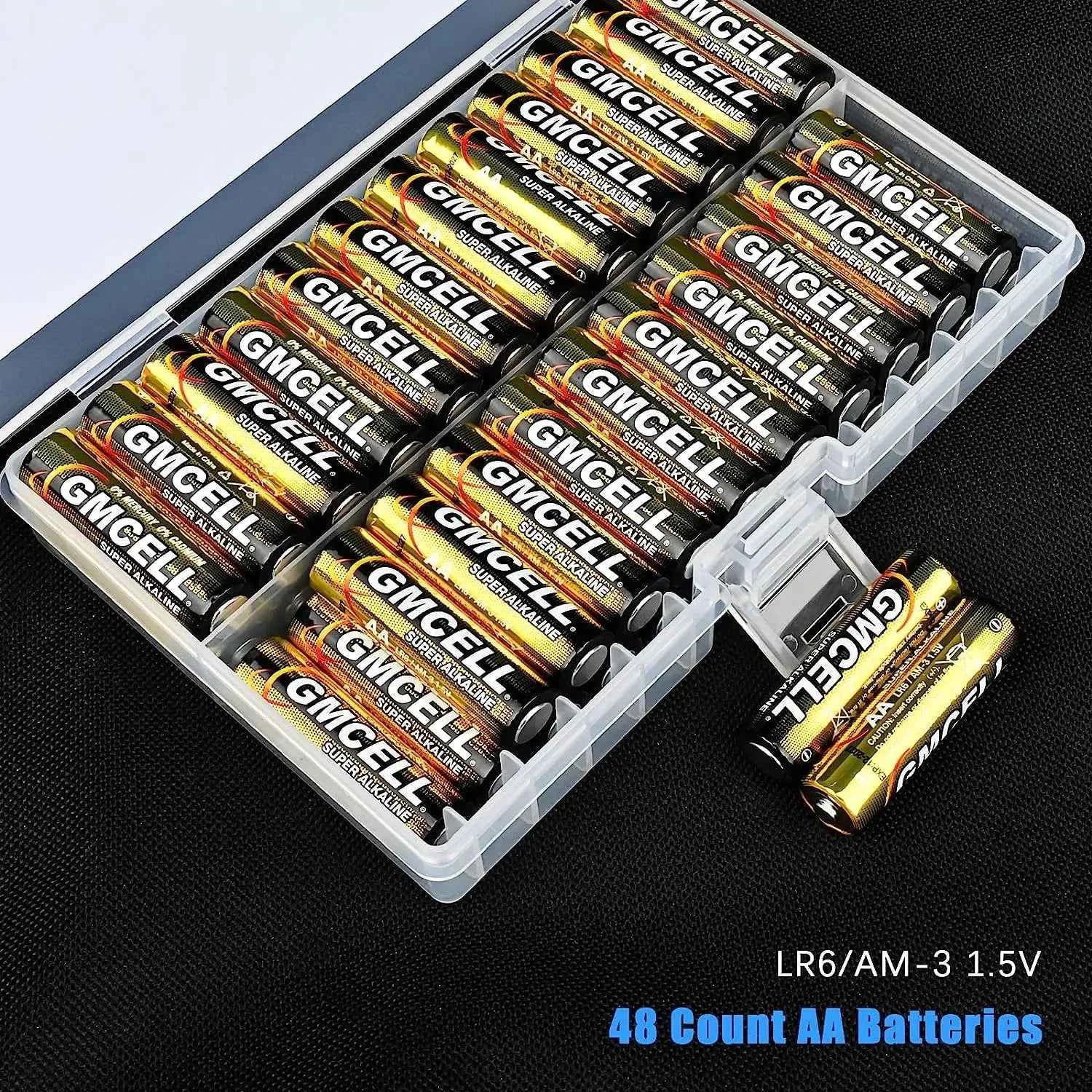 GMCELL 30 Pack AA LR6 AAA LR03 1.5 Volt High-Performance Alkaline Batteries 5 Year Shelf Life for Home Appliances and Toys