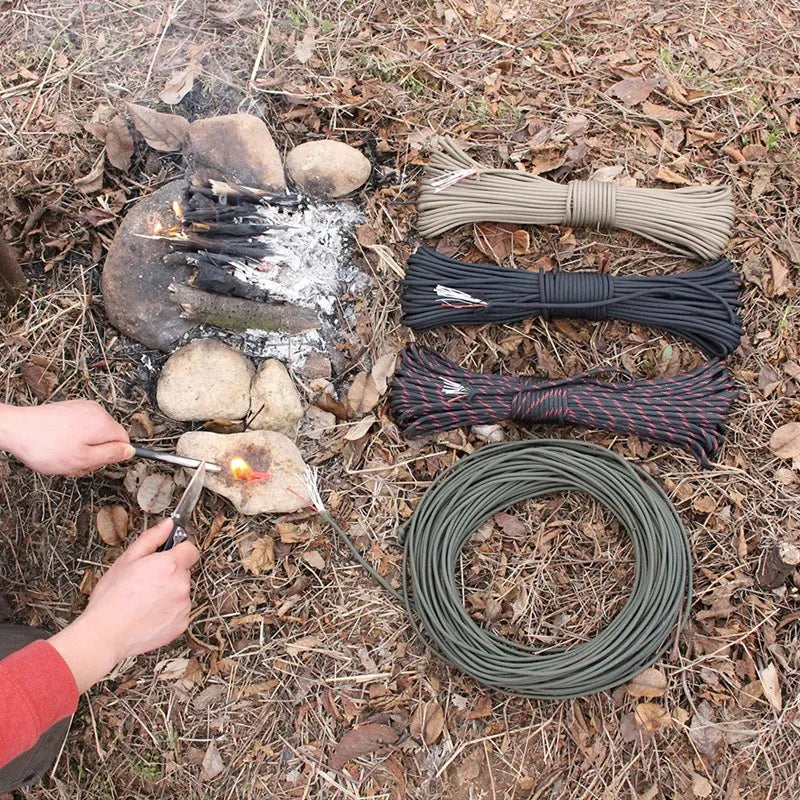 10 Strand Multifunctional Paracord 650 Military 4mm Parachute Camping Survival With Fishing Line Copper Wire
