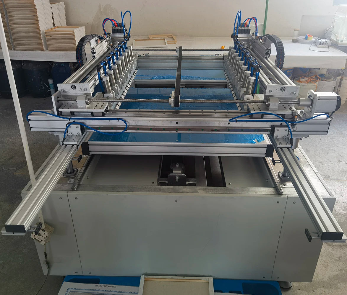Wholesale Supplier Semi Automatic Canvas Stretching Frame Assemble Machine for Stretcher Bars