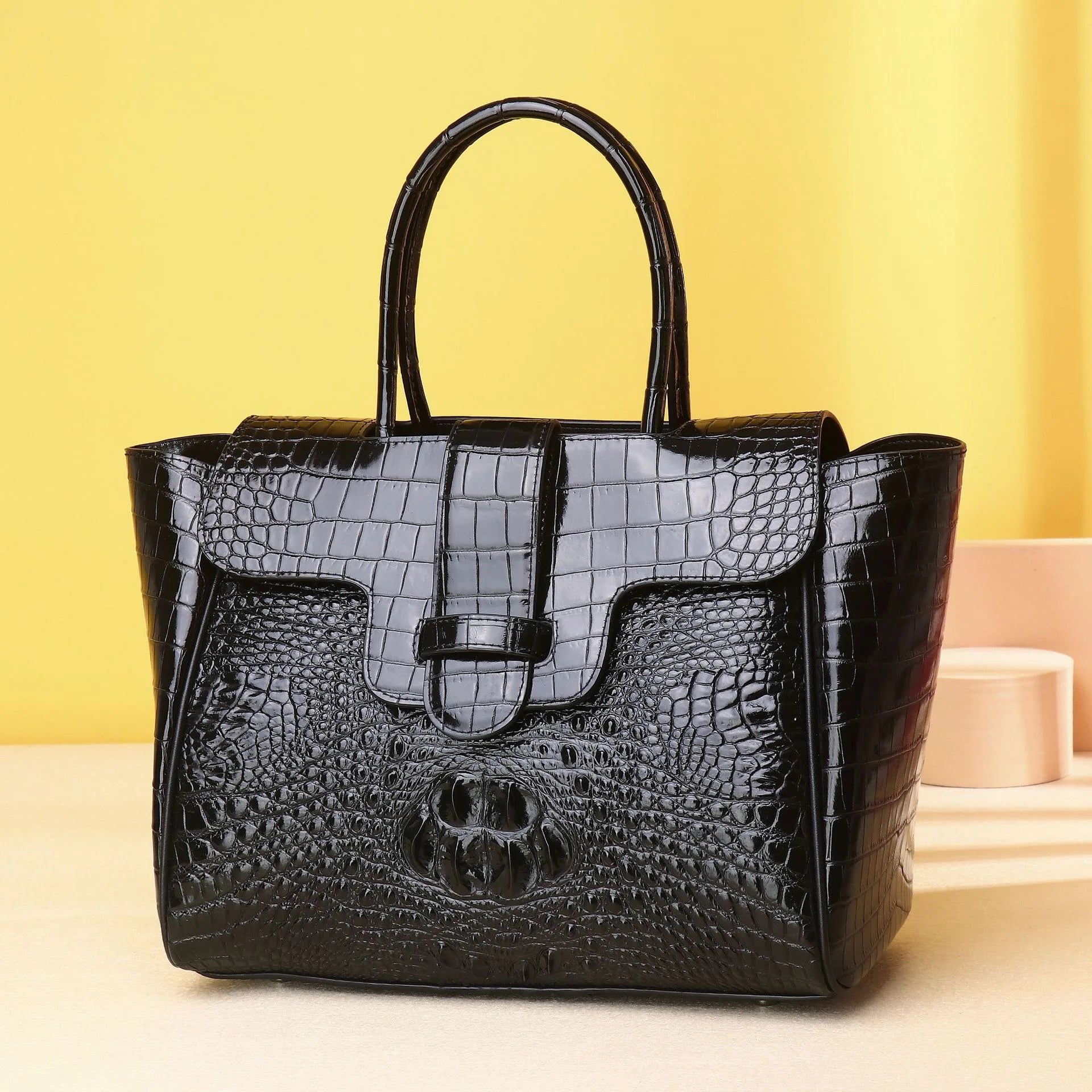 2025 New Luxury Trendy  High Quality Crocodile Pattern Shoulder Bag for Women, Large Capacity Fashionable Handbag