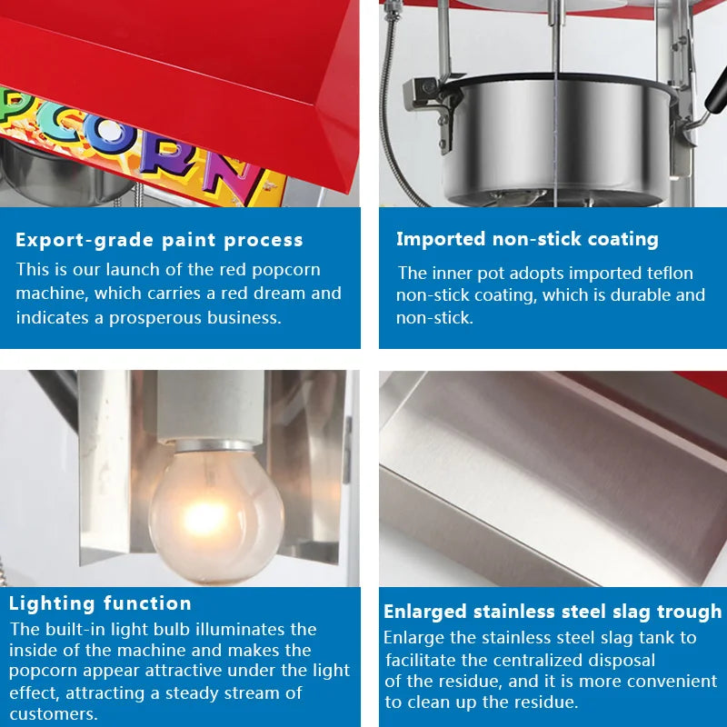 Hot Sale Industrial High Quality Professional Automatic Electric Popcorn Maker Machine